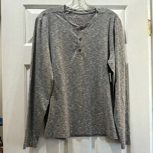 Rhone Men’s Henley Long Sleeve Shirt Size M Heathered Pima Cotton Blend